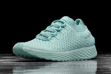 Women's Nobull Bright Aqua Knit Running Shoes Light / Turquoise | SG A2667H